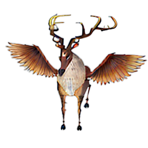 Winged Deer View 1