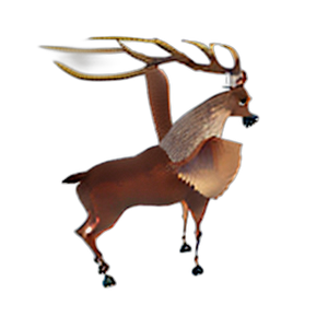 Winged Deer View 3